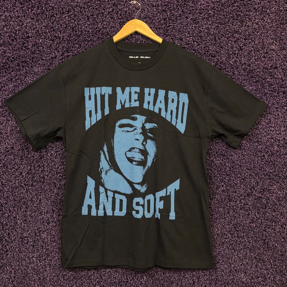 Billie Eilish Wink Hit Me Hard and Soft Album Pop T-Shirt XL